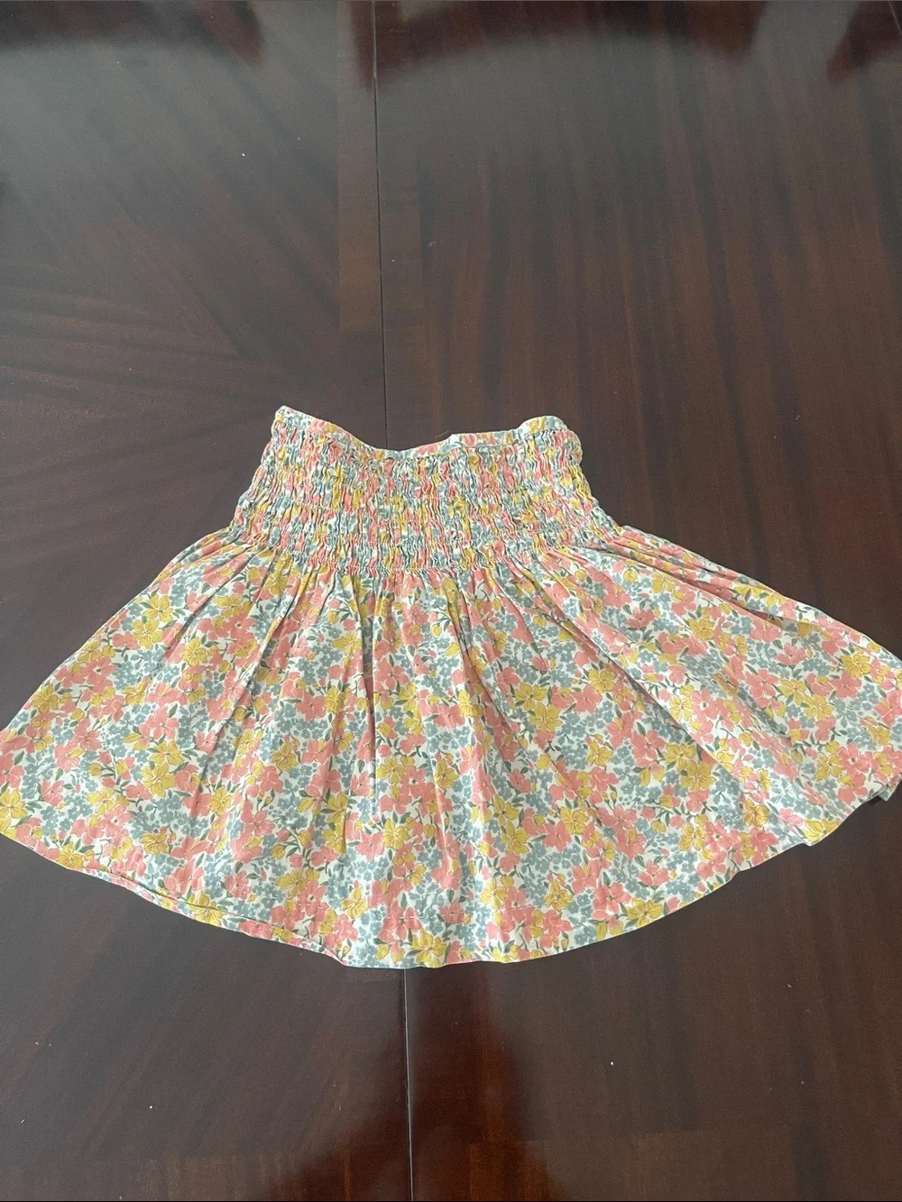 Girl’s Ralph Lauren Floral Smocked Circle Skirt in Yellow & Pink size 6